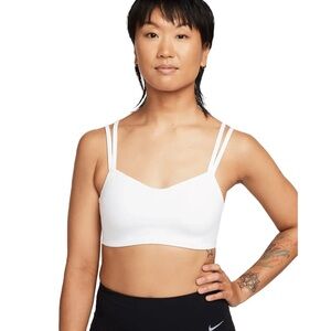 Nike Women's White Double-Strap Sports Bralette
